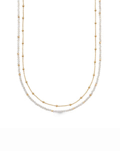 Gold Biography Mother of Pearl Necklace