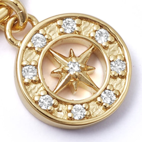 Gold fine biography multi gemstone compass bracelet