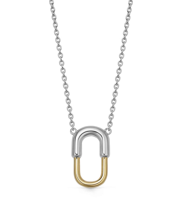 Gold & Silver Aurora U-Hoop Necklace
