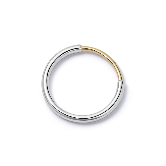 Silver Aurora Ring with Gold