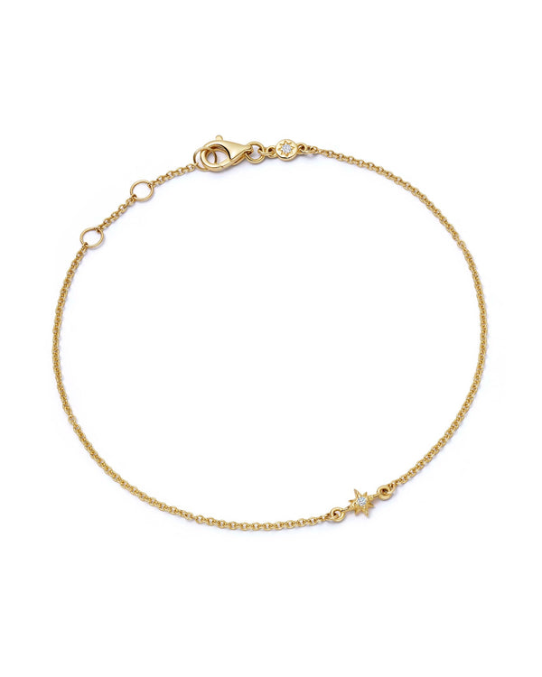 Solid Gold North Star Diamond Bracelet