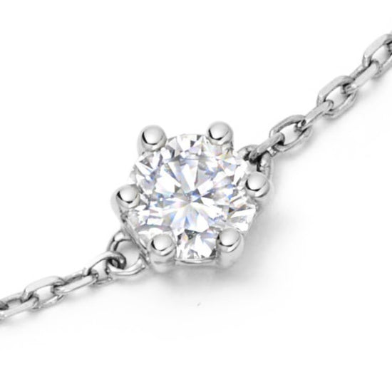 Solid Gold Interstellar Solitaire Diamond Bracelet