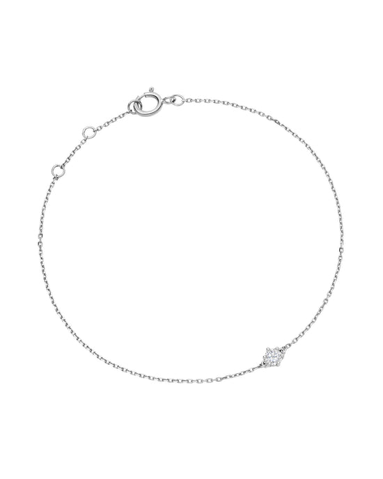 Solid Gold Interstellar Solitaire Diamond Bracelet