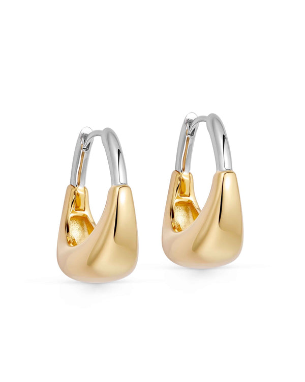 Gold & Silver Chunky Aurora U-Hoop Earrings