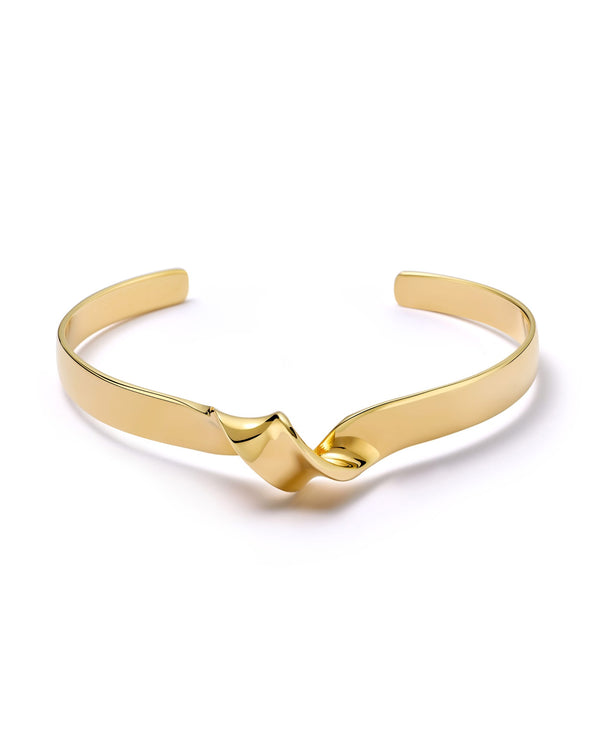 Gold Floe Cuff Bangle