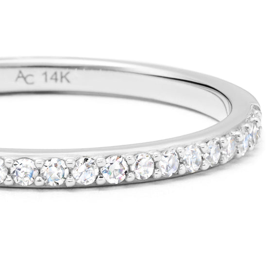 Solid White Gold Diamond Eternity Ring