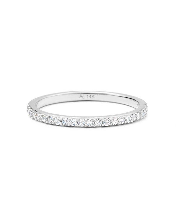 Solid White Gold Diamond Eternity Ring