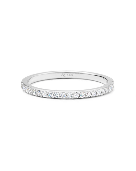 Solid White Gold Diamond Eternity Ring