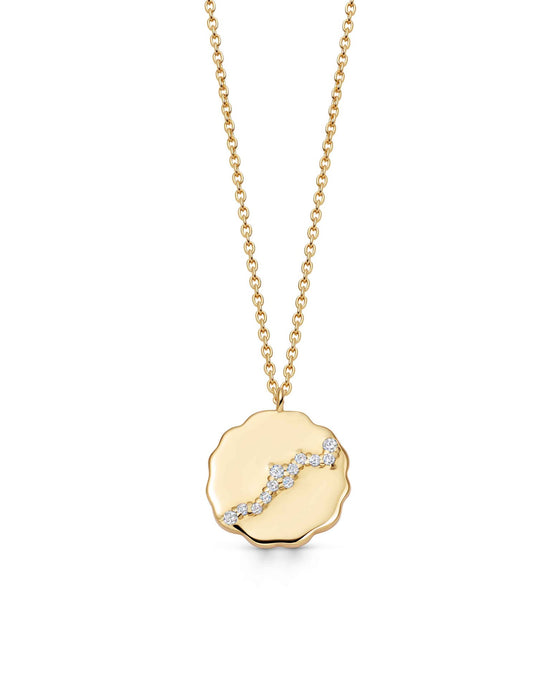 Solid Gold Asteri Diamond Pendant Necklace