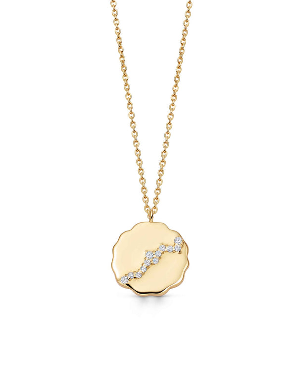 Solid Gold Asteri Diamond Pendant Necklace