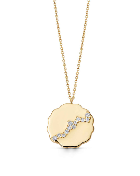 Solid Gold Large Asteri Diamond Pendant