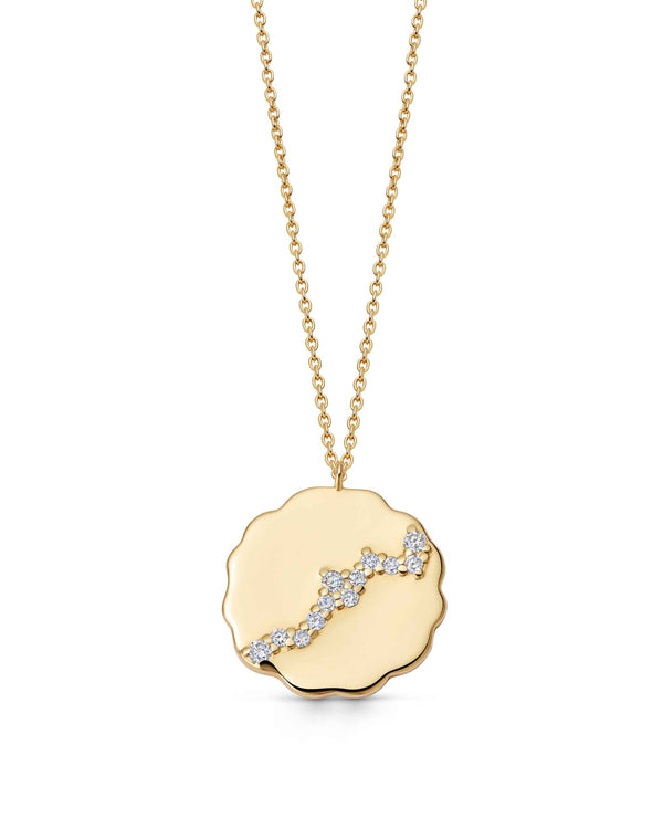 Solid Gold Large Asteri Diamond Pendant