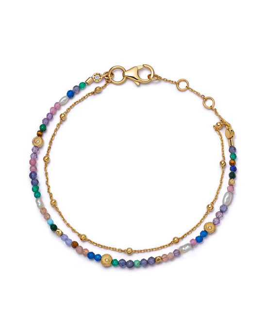 Gold Biography Multi Shell Bracelet