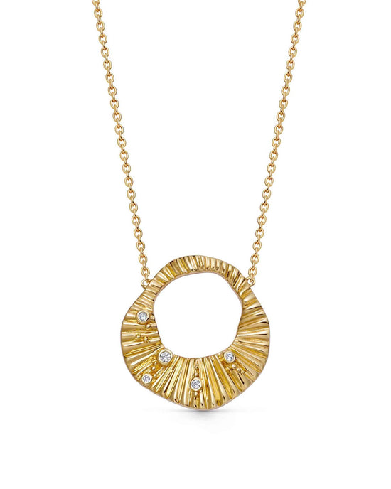 Gold Raye Pendant Necklace