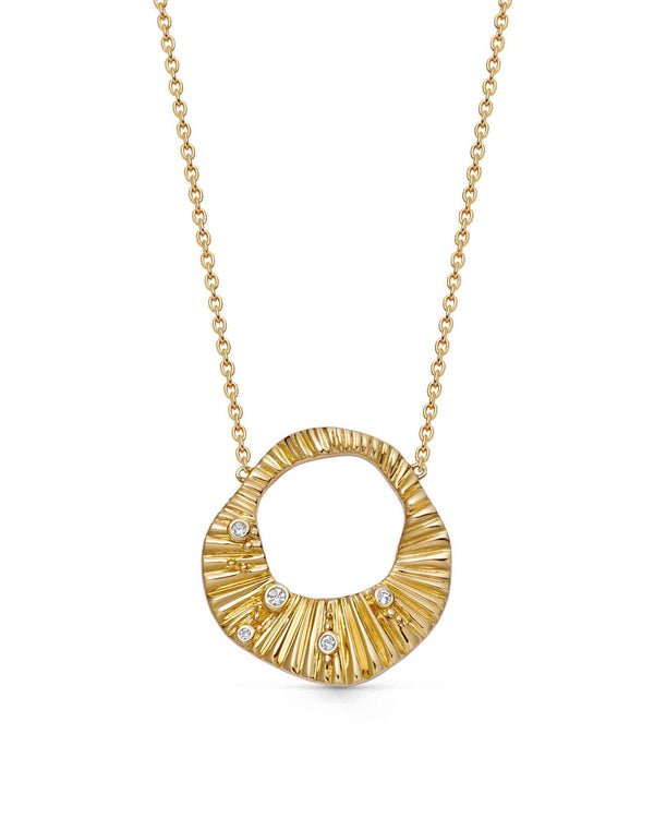 Gold Raye Pendant Necklace