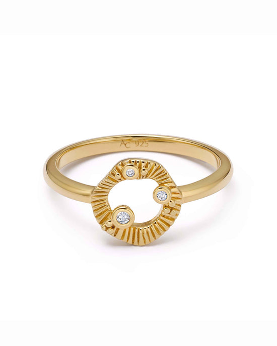 Gold Raye Cut Out Ring