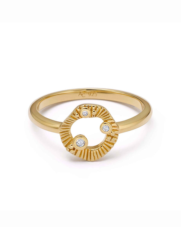 Gold Raye Cut Out Ring