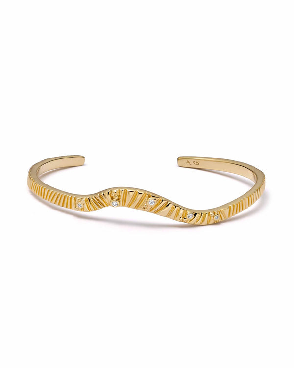 Gold Raye Cuff Bangle