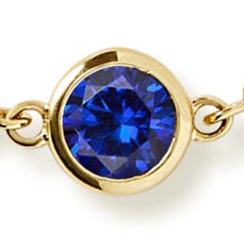 Solid Gold Sapphire and Diamond Bracelet