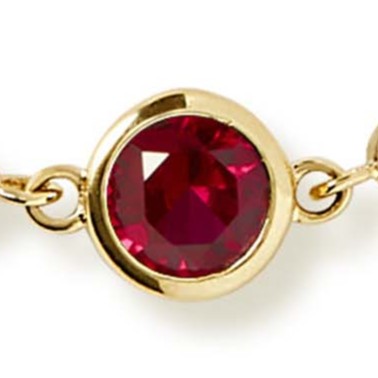 Solid Gold Ruby and Diamond Bracelet