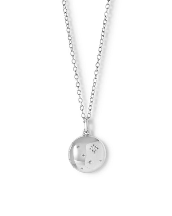 Silver Tiny Star Mini Biography Locket