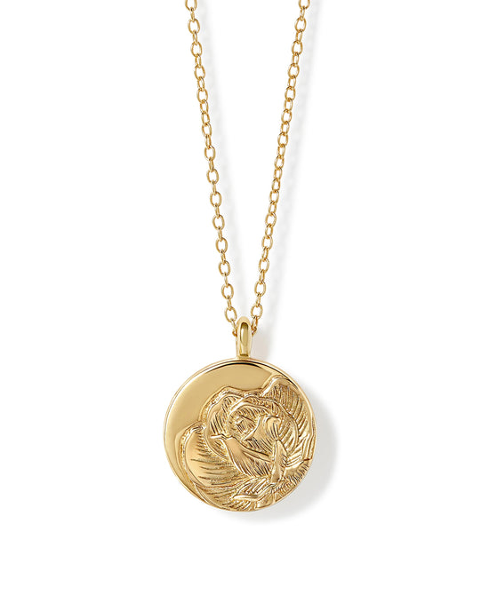 Gold Terra Rose Locket Necklace
