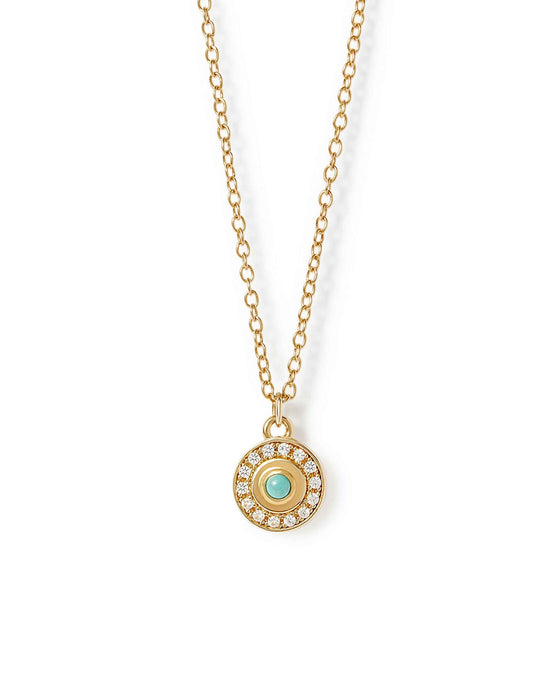 Gold Celestial Nazar Pendant Necklace