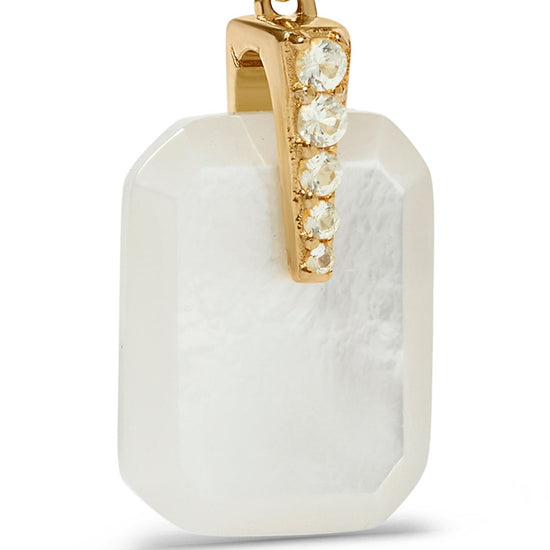 Gold Deco Maxi Mother of Pearl Earrings
