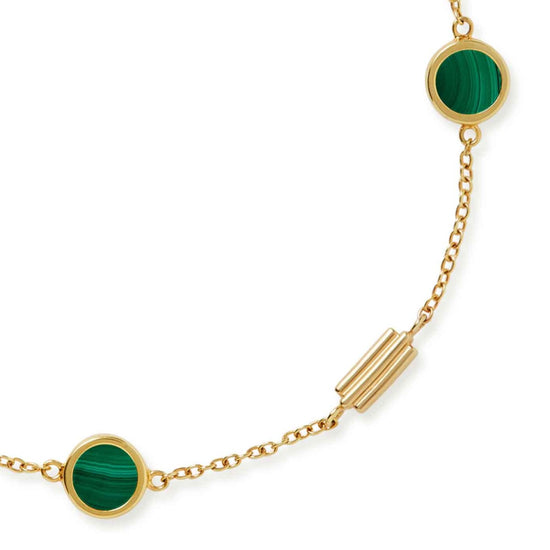 Gold Stilla Malachite Bracelet