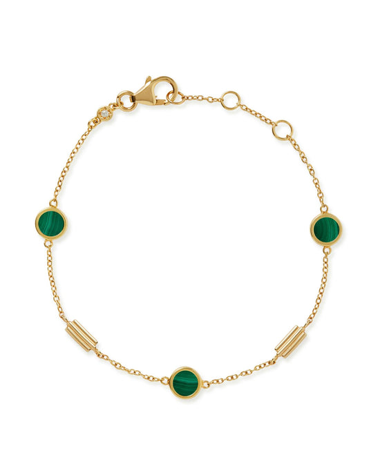 Gold Stilla Malachite Bracelet