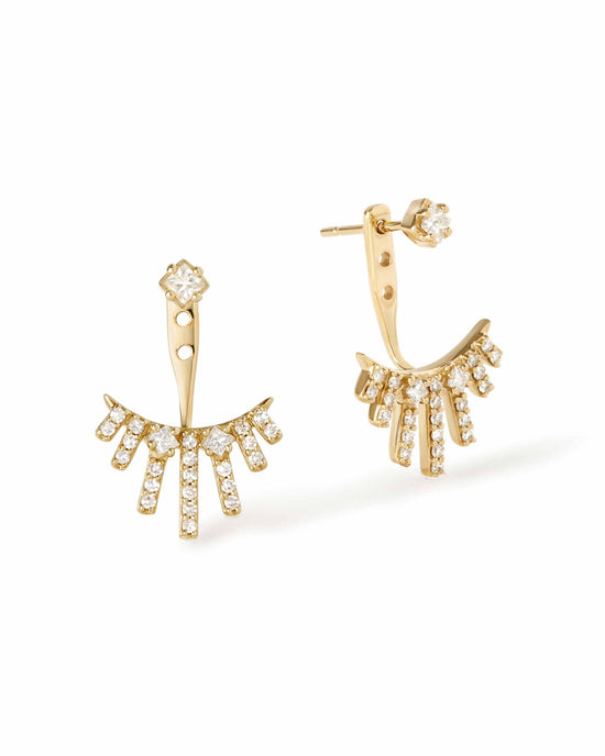Solid Gold Rising Sun Jacket Studs