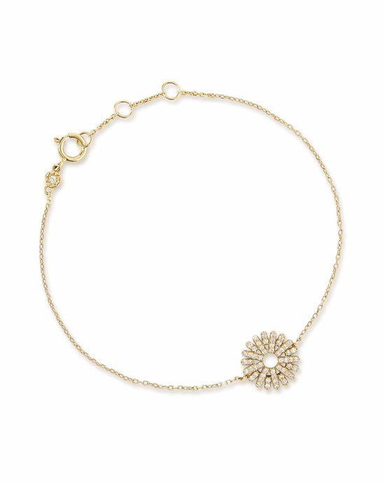Solid Gold Rising Sun Bracelet