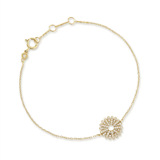 Solid Gold Rising Sun Bracelet