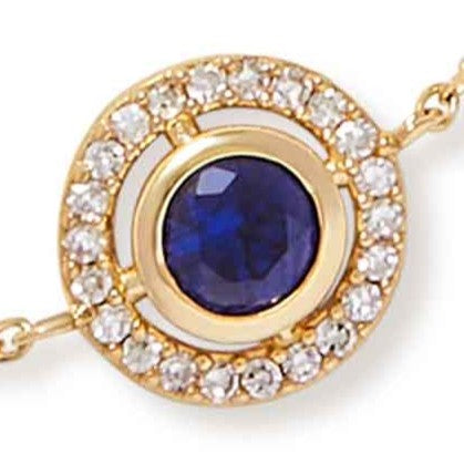 Solid Gold Icon Aura Sapphire Diamond Bracelet