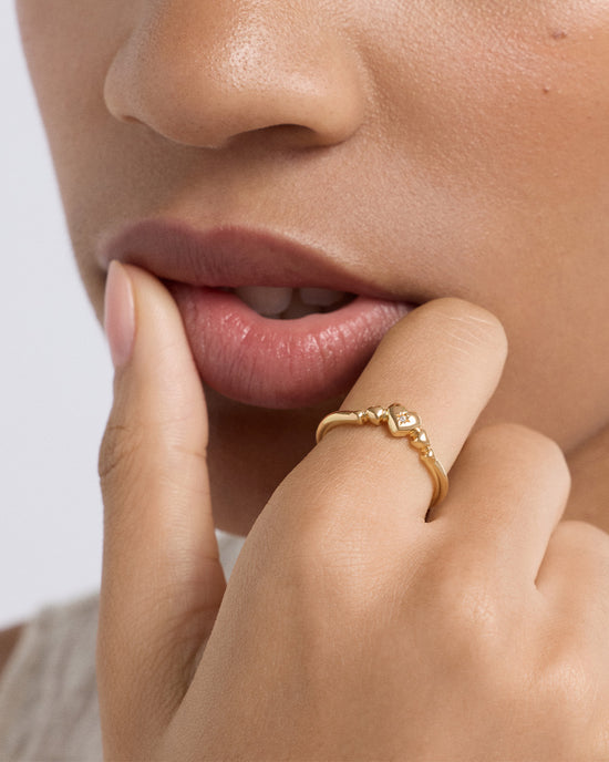 Gold Biography Heart Ring Jacket