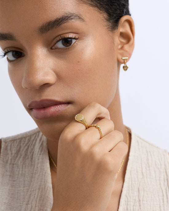 Gold Biography Heart Ring Jacket