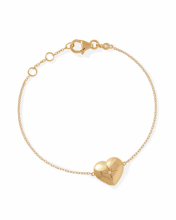 Gold Biography Heart Locket Bracelet