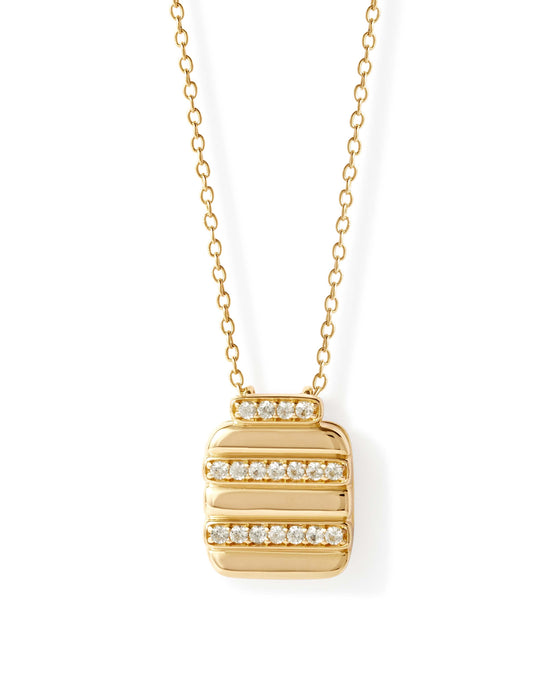 Gold Aurora Ridge Locket Necklace