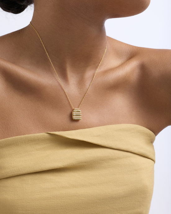 Gold Aurora Ridge Locket Necklace