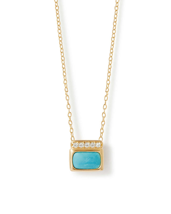 Gold Aurora Ridge Turquoise Necklace