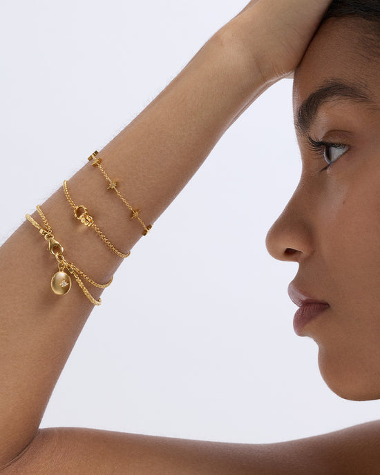 Gold Aurora Ridge Link Bracelet