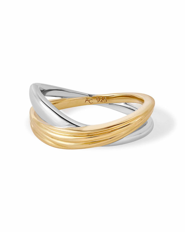 Aurora Weave Mixed Metal Ring