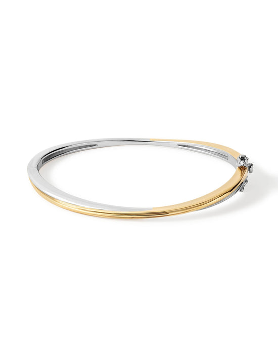 Aurora Weave Mixed Metal Bangle