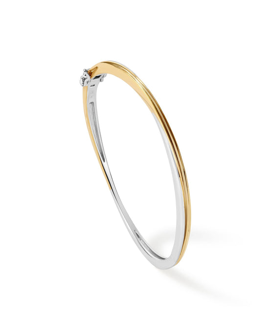 Aurora Weave Mixed Metal Bangle
