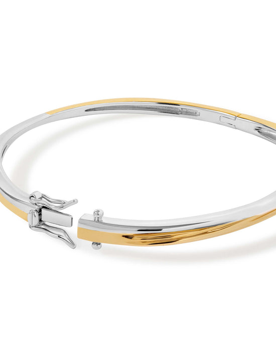 Aurora Weave Mixed Metal Bangle