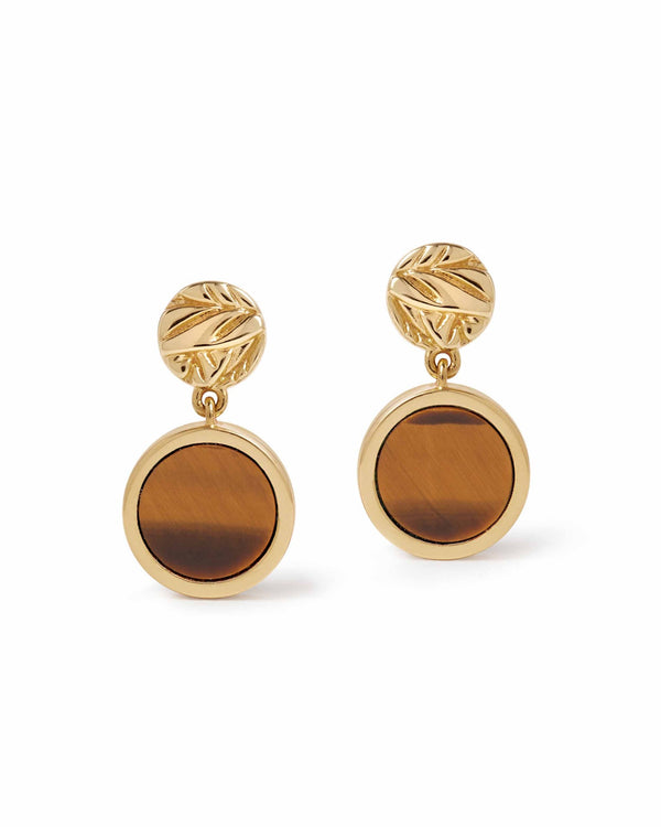 Terra Tigers Eye Drop Earrings