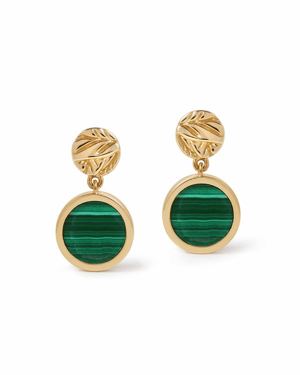 Terra Malachite Drop Earrings