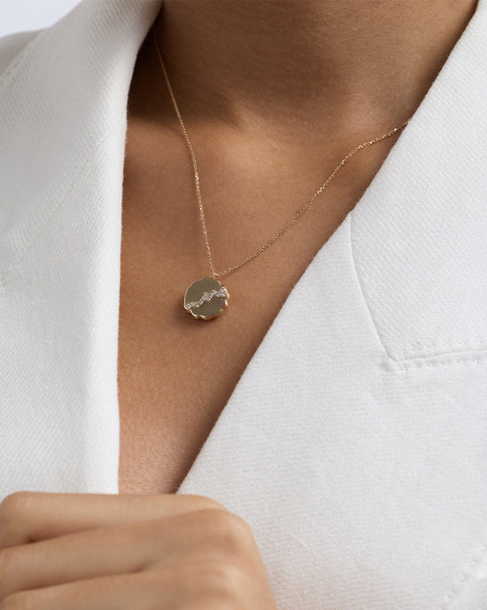 Solid Gold Asteri Diamond Mini Locket Necklace