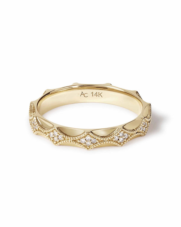 Solid Gold Diamond Band Ring