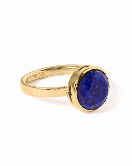 Gold Large Luna Lapis Ring